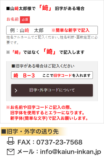 旧字・外字の連絡方法