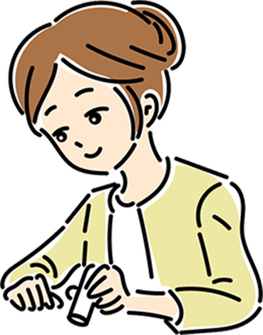 印を押す女性